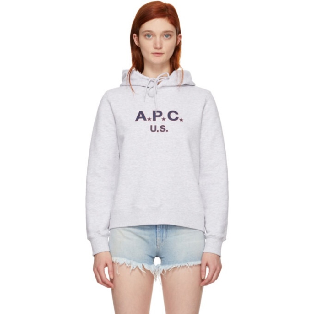 APC Grey US Logo Hoodie